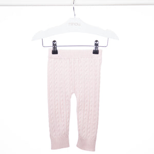 Calça de bebê Tressê rosa, da Ninou