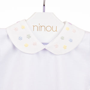 Body de bebê Margarida em cores pastel, da Ninou