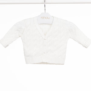 Casaquinho de bebê Bleu branco, da Ninou