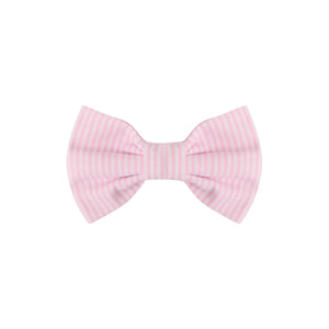 Lacinho de bebê rosa risca de giz (M), da Ninou