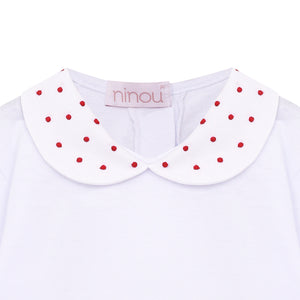 Body de bebê Felicité vermelho, da Ninou