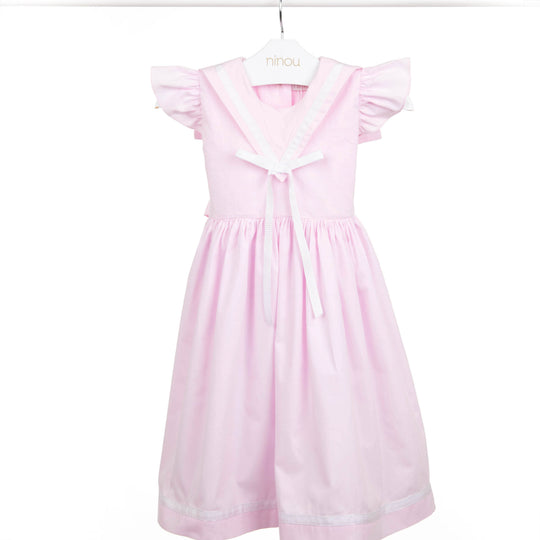 Vestido de bebê Brielle rosa, da Ninou