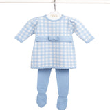 Conjunto Mon Petit - Tricô Azul