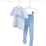 Conjunto Mon Petit - Tricô Azul