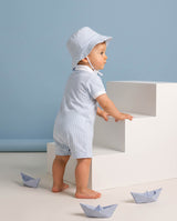 Macaquinho Petit Vichy - Algodão Pima Azul