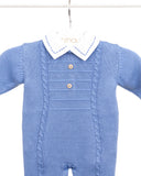 Body de bebê Lucca azul, da Ninou
