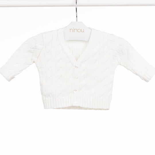 Casaquinho de bebê Bleu branco, da Ninou