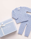 Conjunto de bebê Antonin azul, da Ninou