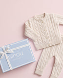 Conjunto de bebê Antonin bege, da Ninou