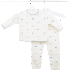 Conjunto de bebê Boules colorido verde, da Ninou