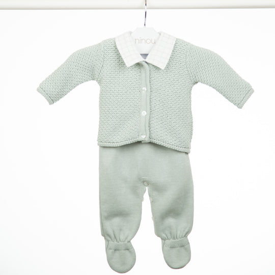 Conjunto de bebê Les Deux verde, da Ninou