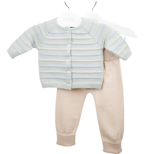 Conjunto de bebê Links verde, da Ninou