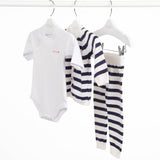 Conjunto de bebê Rayé, da Ninou