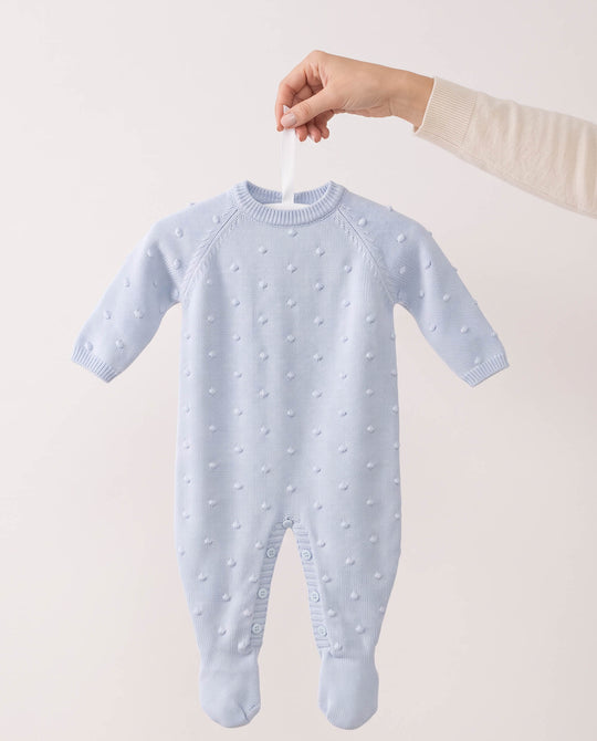 Macacão de bebê Boules azul, da Ninou