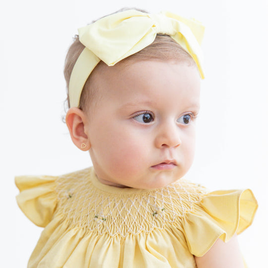 Tiara de bebê amarela, da Ninou