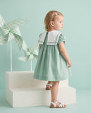Vestido de bebê Chloé verde, da Ninou