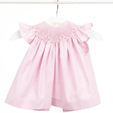 Vestido de bebê d'Échecs rosa, da Ninou