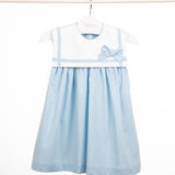 Vestido de bebê Lien azul, da Ninou