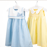 Vestido de bebê Lien azul, da Ninou