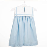 Vestido de bebê Lien azul, da Ninou
