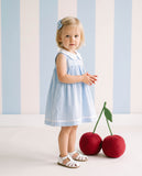 Vestido de bebê Louise azul, da Ninou