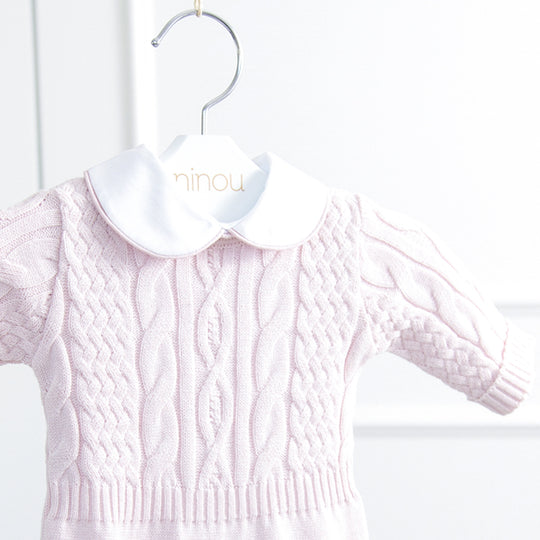 Body de bebê Bonbon rosa de manga longa, da Ninou