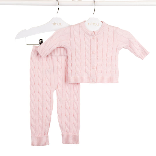 Conjunto de bebê Antonin rosa, da Ninou