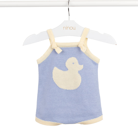 Romper de bebê Beauchamp azul, da Ninou
