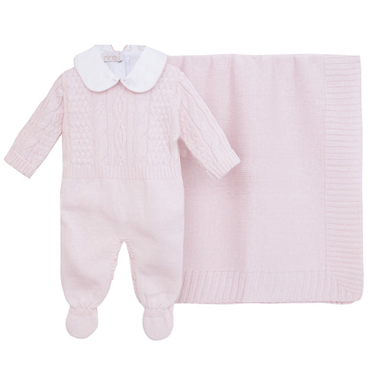 Kit maternidade de bebê Gaspard rosa, da Ninou
