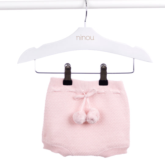 Tapa fralda de bebê Pompom rosa, da Ninou
