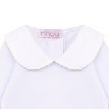 Body de bebê Bonbon branco de manga longa, da Ninou