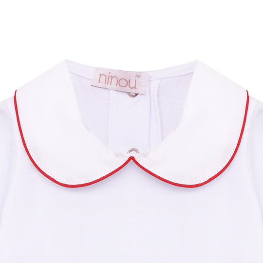 Body de bebê Bonbon vermelho de manga longa, da Ninou