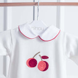 Body de bebê Bonbon vermelho de manga longa, da Ninou