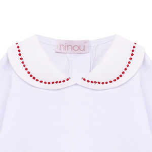 Body de bebê Eulalie vermelho, da Ninou