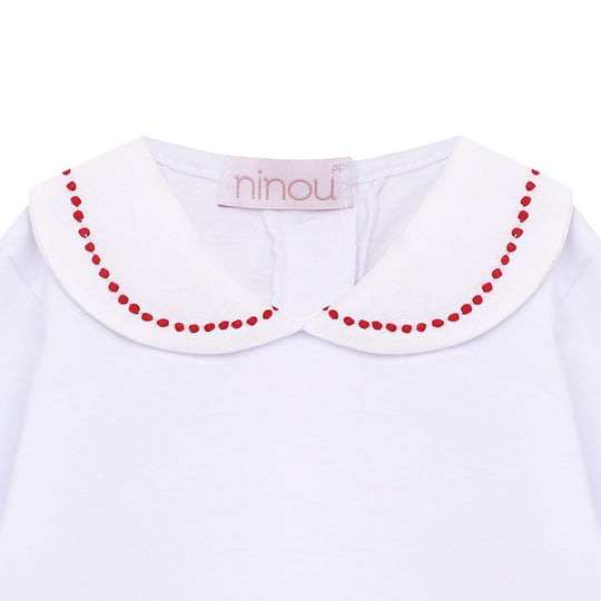 Body de bebê Eulalie vermelho, da Ninou