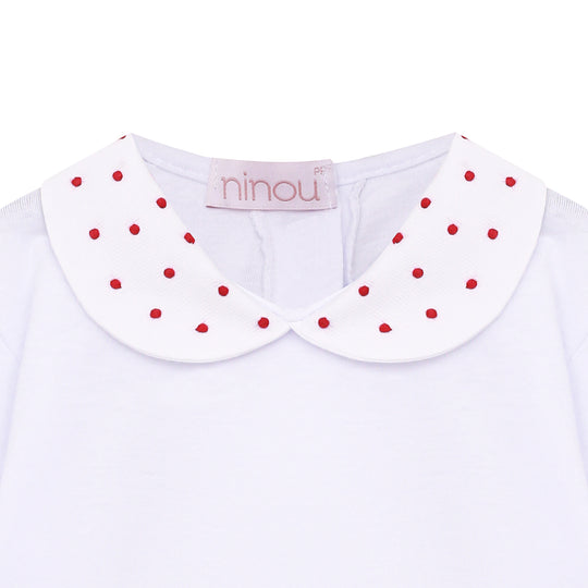 Body de bebê Felicité vermelho, da Ninou