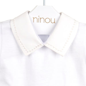 Body de bebê Lucca branco, da Ninou