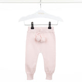 Calça de bebê Pompom rosa, da Ninou