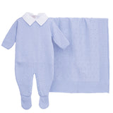 Kit maternidade de bebê Boules azul, da Ninou