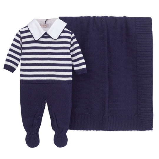 Kit maternidade de bebê Luc marinho, da Ninou