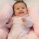 Macacão de bebê Gaspard rosa, da Ninou