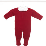 Macacão de bebê Leandre vermelho, da Ninou