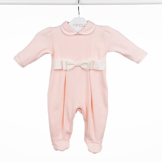 Macacão de bebê Aimée rosa, da Ninou